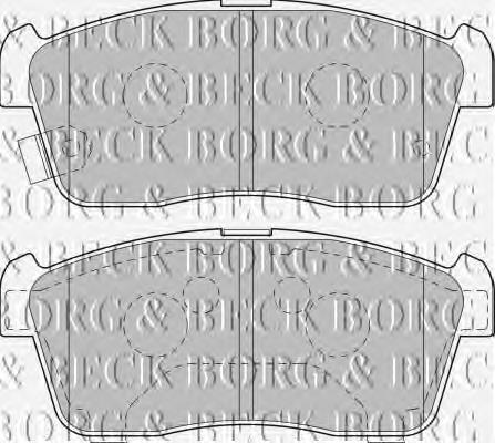 BBP1801 Borg&beck sapatas do freio dianteiras de disco