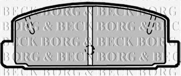 BBP1816 Borg&beck sapatas do freio traseiras de disco