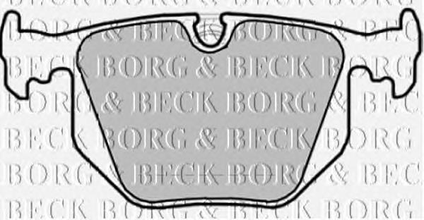 BBP1872 Borg&beck sapatas do freio traseiras de disco