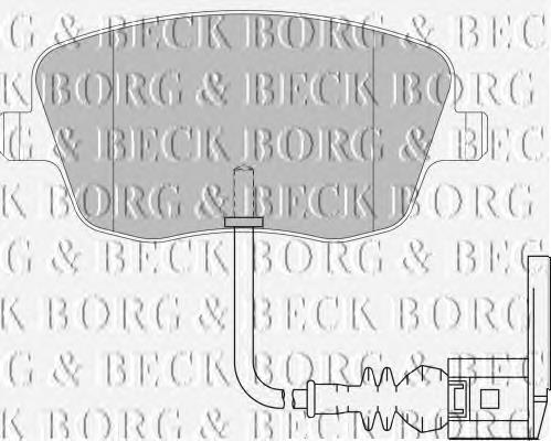 BBP1855 Borg&beck sapatas do freio dianteiras de disco