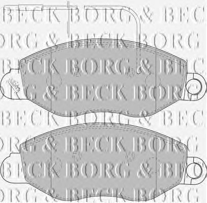 BBP1850 Borg&beck sapatas do freio dianteiras de disco