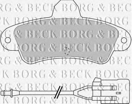 BBP1437 Borg&beck sapatas do freio traseiras de disco