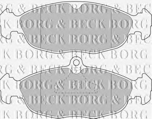 BBP1424 Borg&beck sapatas do freio dianteiras de disco