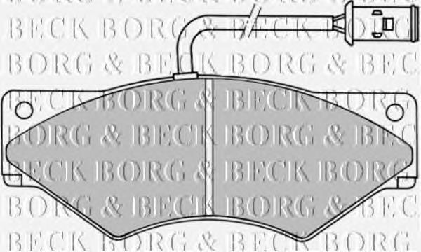 BBP1357 Borg&beck sapatas do freio dianteiras de disco