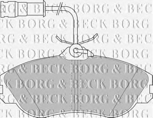BBP1324 Borg&beck sapatas do freio dianteiras de disco