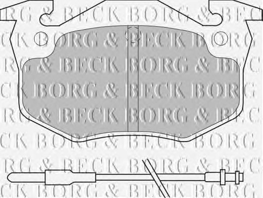 BBP1545 Borg&beck sapatas do freio traseiras de disco