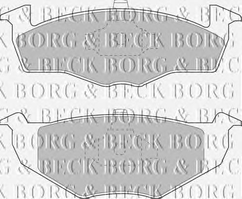 Sapatas do freio dianteiras de disco BBP1555 Borg&beck