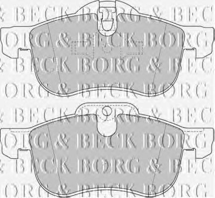 BBP1614 Borg&beck sapatas do freio dianteiras de disco
