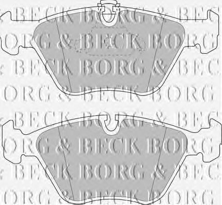 BBP1590 Borg&beck sapatas do freio dianteiras de disco