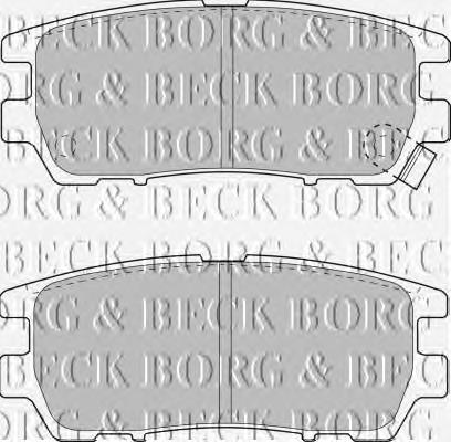 BBP1582 Borg&beck sapatas do freio traseiras de disco