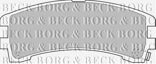 BBP1586 Borg&beck sapatas do freio traseiras de disco