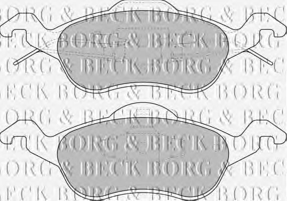 BBP1602 Borg&beck sapatas do freio dianteiras de disco
