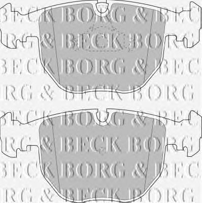 BBP1595 Borg&beck sapatas do freio dianteiras de disco