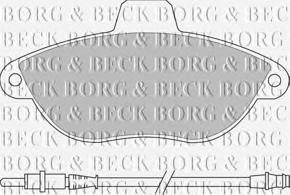 BBP1461 Borg&beck sapatas do freio dianteiras de disco