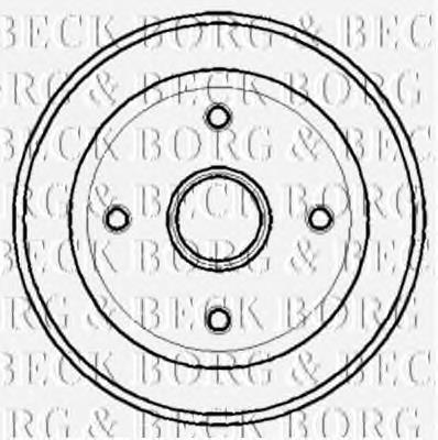 BBR7124 Borg&beck tambor do freio traseiro