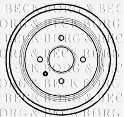 BBR7127 Borg&beck tambor do freio traseiro