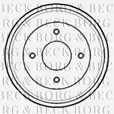 BBR7129 Borg&beck tambor do freio traseiro