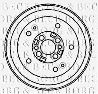 BBR7140 Borg&beck tambor do freio traseiro