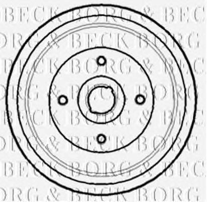 BBR7143 Borg&beck tambor do freio traseiro