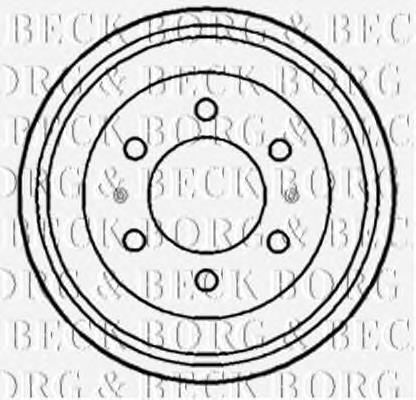 BBR7102 Borg&beck tambor do freio traseiro