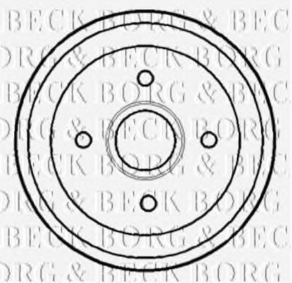 BBR7116 Borg&beck tambor do freio traseiro