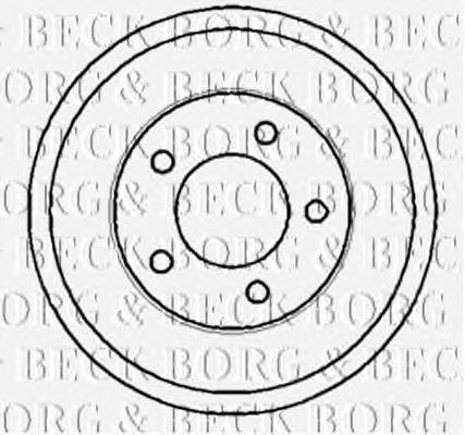 BBR7117 Borg&beck tambor do freio traseiro