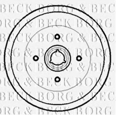 BBR7172 Borg&beck tambor do freio traseiro