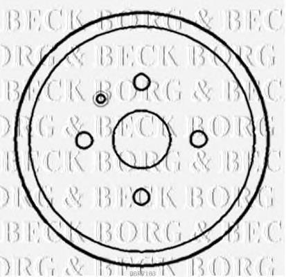 BBR7183 Borg&beck tambor do freio traseiro