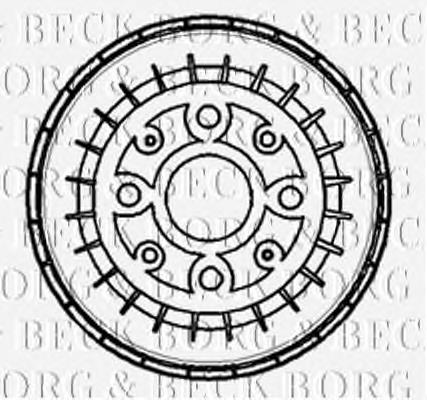 BBR7157 Borg&beck tambor do freio traseiro