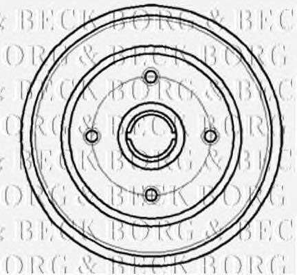 BBR7044 Borg&beck tambor do freio traseiro