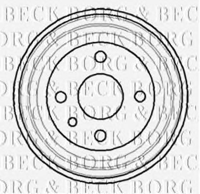 BBR7042 Borg&beck tambor do freio traseiro