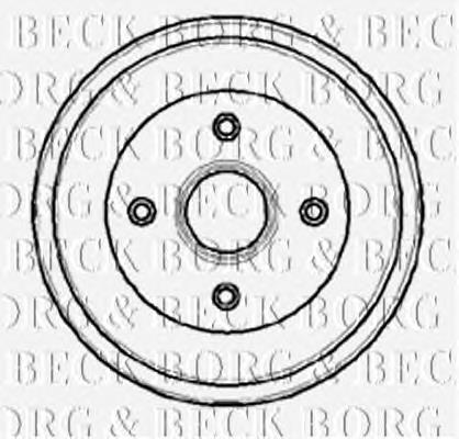 BBR7033 Borg&beck tambor do freio traseiro