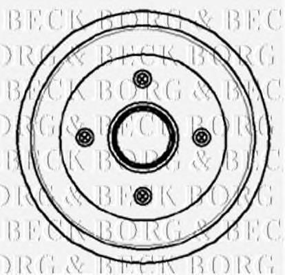 BBR7054 Borg&beck tambor do freio traseiro