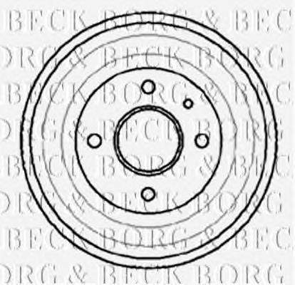 BBR7015 Borg&beck tambor do freio traseiro