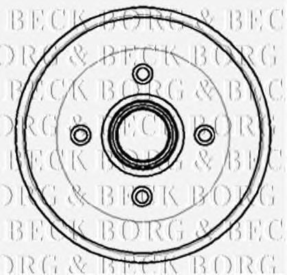 Tambor do freio traseiro BBR7014 Borg&beck