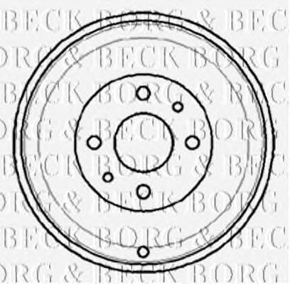 BBR7012 Borg&beck tambor do freio traseiro
