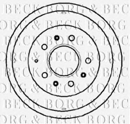 BBR7031 Borg&beck tambor do freio traseiro