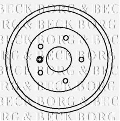 BBR7021 Borg&beck tambor do freio traseiro