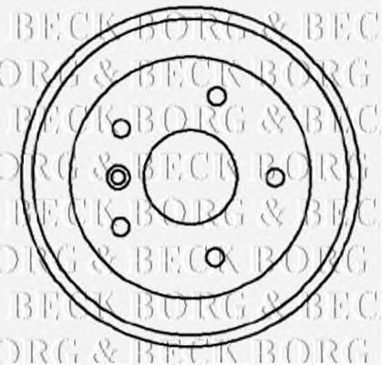 BBR7022 Borg&beck tambor do freio traseiro