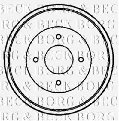 BBR7082 Borg&beck tambor do freio traseiro