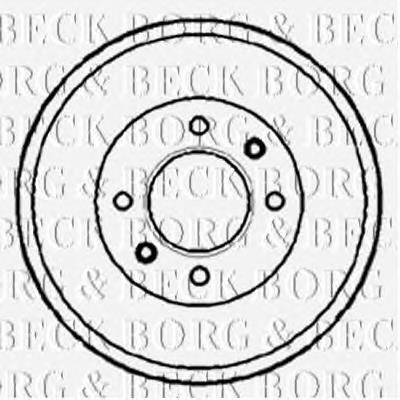 BBR7088 Borg&beck tambor do freio traseiro