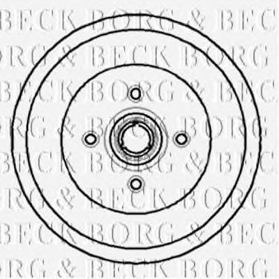 BBR7066 Borg&beck tambor do freio traseiro