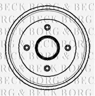 BBR7065 Borg&beck tambor do freio traseiro