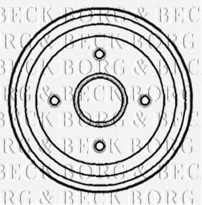 BBR7075 Borg&beck tambor do freio traseiro