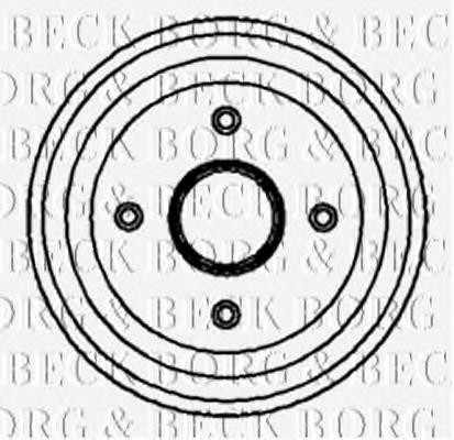 BBR7068 Borg&beck tambor do freio traseiro