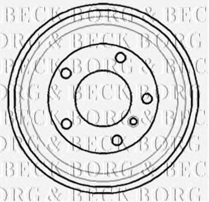 BBR7069 Borg&beck tambor do freio traseiro