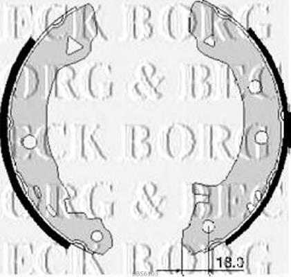 BBS6103 Borg&beck sapatas do freio traseiras de tambor