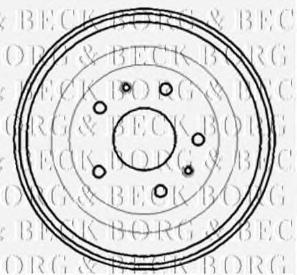BBR7193 Borg&beck tambor do freio traseiro