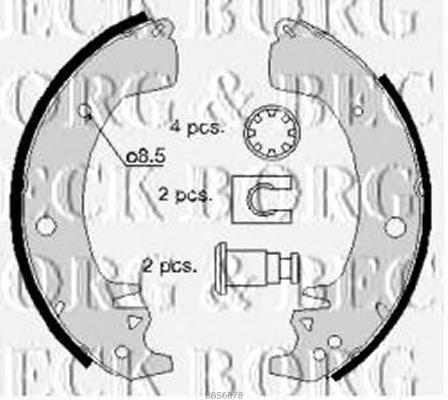 BBS6078 Borg&beck sapatas do freio traseiras de tambor