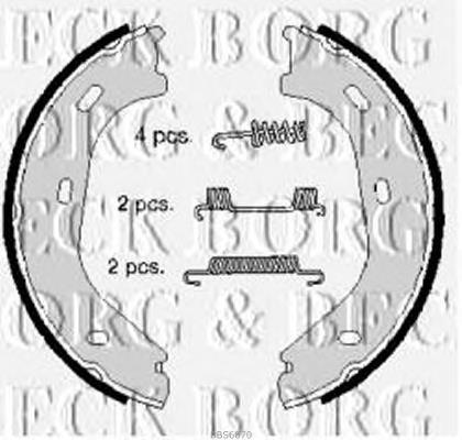 BBS6070 Borg&beck sapatas do freio de estacionamento